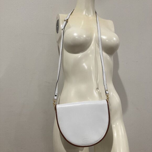 Roberta Firenze White Leather Crossbody Purse Shoulder Bag Slim Women’s Italy - Picture 2 of 10